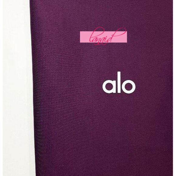Alo High-Waist Airlift Leggings Dark Plum Purple Hi-Rise Waisted Skinny Pants M - Picture 6 of 8
